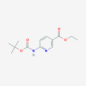 molecular formula C13H18N2O4 B183105 6-{[(叔丁氧羰基)氨基]吡啶-3-甲酸乙酯 CAS No. 169280-82-4