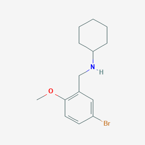 molecular formula C14H20BrNO B183146 N-[(5-bromo-2-methoxyphenyl)methyl]cyclohexanamine CAS No. 353779-26-7