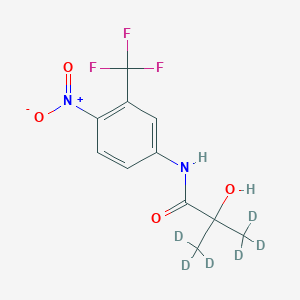 molecular formula C11H11F3N2O4 B018315 3,3,3-三氘代-2-羟基-N-[4-硝基-3-(三氟甲基)苯基]-2-(三氘代甲基)丙酰胺 CAS No. 223134-73-4