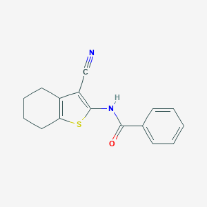molecular formula C16H14N2OS B183153 N-(3-cyano-4,5,6,7-tetrahydro-1-benzothiophen-2-yl)benzamide CAS No. 23903-48-2
