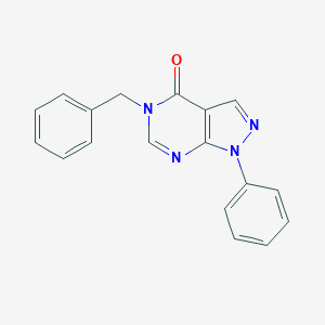 molecular formula C18H14N4O B183199 5-苄基-1-苯基-1,5-二氢-4H-吡唑并[3,4-d]嘧啶-4-酮 CAS No. 75263-95-5