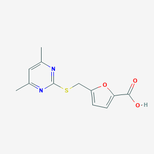 molecular formula C12H12N2O3S B183202 5-(4,6-Dimethyl-pyrimidin-2-ylsulfanylmethyl)-furan-2-carboxylic acid CAS No. 438622-94-7