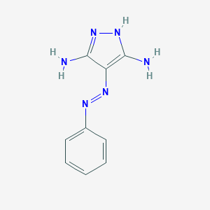 molecular formula C9H10N6 B183203 3,5-Diamino-4-phenylazopyrazole CAS No. 3656-02-8