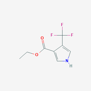 molecular formula C8H8F3NO2 B183230 ethyl 4-(trifluoromethyl)-1H-pyrrole-3-carboxylate CAS No. 120732-04-9
