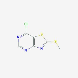 molecular formula C6H4ClN3S2 B183248 7-氯-2-(甲硫基)-[1,3]噻唑并[4,5-d]嘧啶 CAS No. 119011-56-2