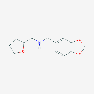 molecular formula C13H17NO3 B183278 Benzo[1,3]dioxol-5-ylmethyl-(tetrahydro-furan-2-ylmethyl)-amine CAS No. 436096-91-2