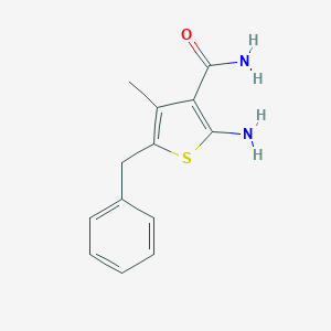 molecular formula C13H14N2OS B183281 2-氨基-5-苄基-4-甲基-3-噻吩甲酰胺 CAS No. 57243-81-9