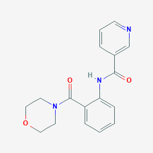 molecular formula C17H17N3O3 B183340 N-[2-(morpholine-4-carbonyl)phenyl]pyridine-3-carboxamide CAS No. 6048-69-7