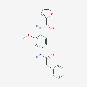 molecular formula C20H18N2O4 B183345 N-[2-methoxy-4-[(2-phenylacetyl)amino]phenyl]furan-2-carboxamide CAS No. 6126-98-3