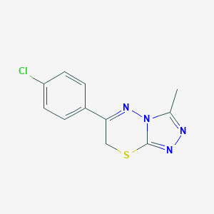 molecular formula C11H9ClN4S B183356 6-(4-chlorophenyl)-3-methyl-7H-[1,2,4]triazolo[3,4-b][1,3,4]thiadiazine CAS No. 54025-90-0