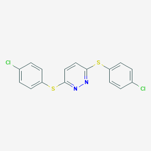 molecular formula C16H10Cl2N2S2 B183411 3,6-Bis[(4-chlorophenyl)sulfanyl]pyridazine CAS No. 5359-45-5