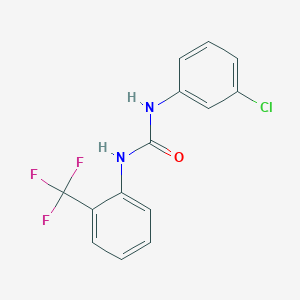 molecular formula C14H10ClF3N2O B183413 1-(3-Chlorophenyl)-3-[2-(trifluoromethyl)phenyl]urea CAS No. 794-57-0