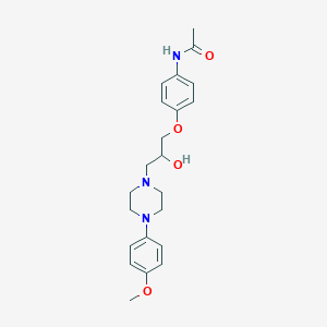 molecular formula C22H29N3O4 B183429 N-(4-(2-Hydroxy-3-(4-(4-methoxyphenyl)-1-piperazinyl)propoxy)phenyl)acetamide CAS No. 32151-76-1
