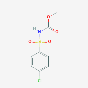 molecular formula C8H8ClNO4S B183457 Carbamic acid, [(4-chlorophenyl)sulfonyl]-, methyl ester CAS No. 34543-04-9