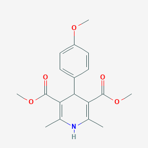 molecular formula C18H21NO5 B183459 Dimethyl 4-(4-methoxyphenyl)-2,6-dimethyl-1,4-dihydropyridine-3,5-dicarboxylate CAS No. 73257-47-3