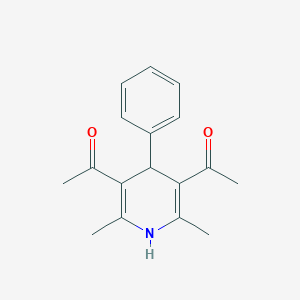 molecular formula C17H19NO2 B183462 4-Phenyl-2,6-dimethyl-3,5-diacetyl-1,4-dihydropyridine CAS No. 20970-67-6