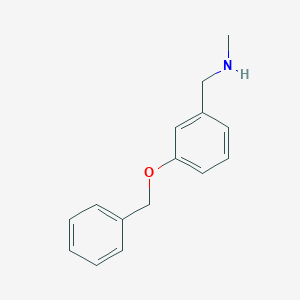 molecular formula C15H17NO B183473 1-(3-(Benzyloxy)phenyl)-N-methylmethanamine CAS No. 214424-24-5