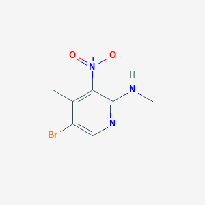 molecular formula C7H8BrN3O2 B183474 5-Bromo-N,4-dimethyl-3-nitropyridin-2-amine CAS No. 155790-01-5