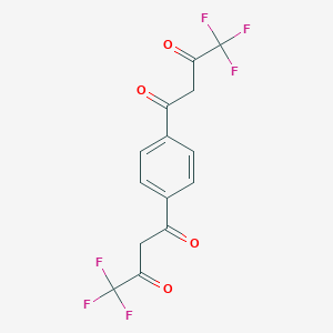 molecular formula C14H8F6O4 B183478 1,3-Butanedione, 1,1'-(1,4-phenylene)bis[4,4,4-trifluoro- CAS No. 111200-13-6