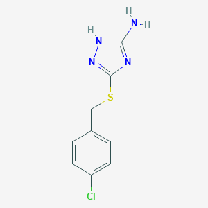 molecular formula C9H9ClN4S B183480 3-[(4-氯苄基)硫烷基]-1H-1,2,4-三唑-5-胺 CAS No. 41266-78-8