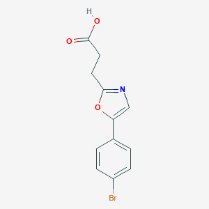 molecular formula C12H10BrNO3 B183491 3-[5-(4-Bromophenyl)-1,3-oxazol-2-yl]propanoic acid CAS No. 23464-96-2
