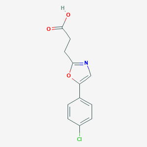 molecular formula C12H10ClNO3 B183493 3-[5-(4-Chlorophenyl)-1,3-oxazol-2-yl]propanoic acid CAS No. 23464-95-1