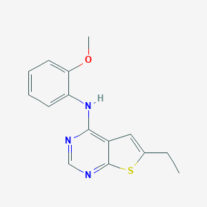 B183498 6-Ethyl-N-(2-methoxyphenyl)thieno[2,3-d]pyrimidin-4-amine CAS No. 917907-71-2