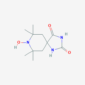 molecular formula C11H19N3O3 B018357 8-羟基-7,7,9,9-四甲基-1,3,8-三氮螺[4.5]癸烷-2,4-二酮 CAS No. 15871-56-4