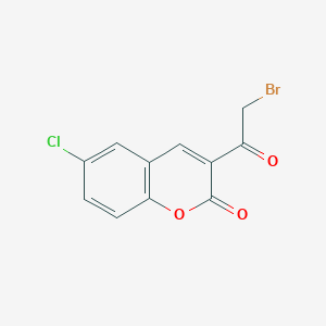 molecular formula C11H6BrClO3 B183571 2H-1-Benzopyran-2-one, 3-(bromoacetyl)-6-chloro- CAS No. 106577-99-5