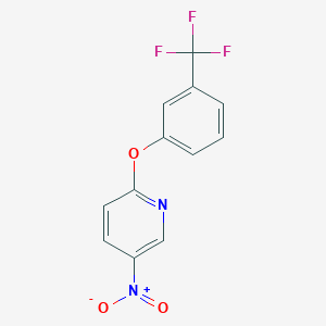 molecular formula C12H7F3N2O3 B183572 5-Nitro-2-[3-(trifluoromethyl)phenoxy]pyridine CAS No. 25935-32-4