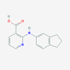 molecular formula C15H14N2O2 B183575 3-Pyridinecarboxylic acid, 2-[(2,3-dihydro-1H-inden-5-yl)amino]- CAS No. 115891-09-3