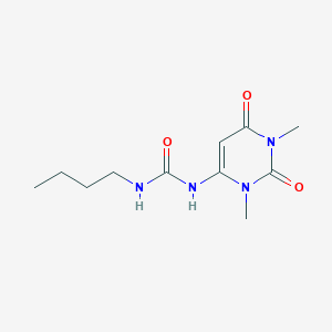 molecular formula C11H18N4O3 B183576 Urea, 1-butyl-3-(1,2,3,6-tetrahydro-1,3-dimethyl-2,6-dioxo-4-pyrimidinyl)- CAS No. 31652-50-3