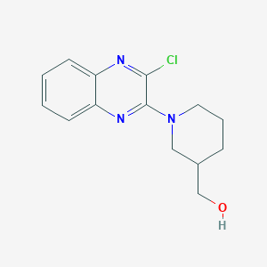 molecular formula C14H16ClN3O B183581 (1-(3-Chloroquinoxalin-2-yl)piperidin-3-yl)methanol CAS No. 353257-83-7