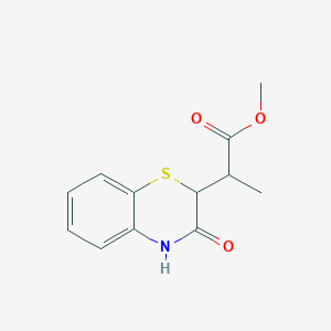 molecular formula C12H13NO3S B183590 methyl 2-(3-oxo-3,4-dihydro-2H-1,4-benzothiazin-2-yl)propanoate CAS No. 17547-89-6