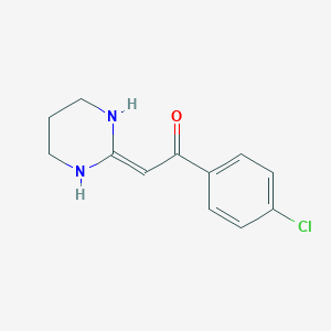 molecular formula C12H13ClN2O B183613 Ethanone, 1-(4-chlorophenyl)-2-(tetrahydro-2(1H)-pyrimidinylidene)- CAS No. 107165-83-3