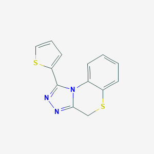molecular formula C13H9N3S2 B183627 1-(2-Thienyl)-4H-(1,2,4)triazolo(3,4-c)(1,4)benzothiazine CAS No. 93299-88-8