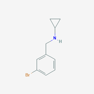 molecular formula C10H12BrN B183673 N-(3-溴苯甲基)-N-环丙胺 CAS No. 892570-95-5