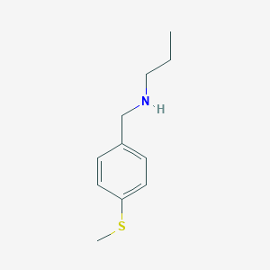 B183775 N-[4-(Methylthio)benzyl]-1-propanamine CAS No. 893586-96-4