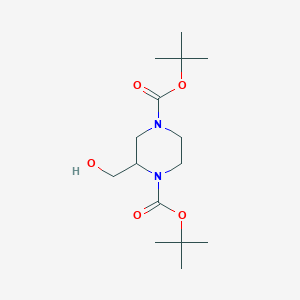 molecular formula C15H28N2O5 B183786 二叔丁基 2-(羟甲基)哌嗪-1,4-二羧酸酯 CAS No. 143540-05-0