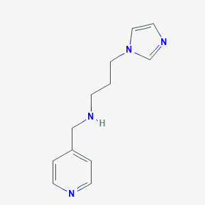 molecular formula C12H16N4 B183793 3-(1H-咪唑-1-基)-N-(4-吡啶基甲基)-1-丙胺 CAS No. 279236-32-7