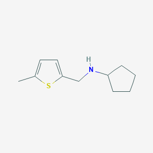 B183802 N-[(5-methylthiophen-2-yl)methyl]cyclopentanamine CAS No. 893587-03-6