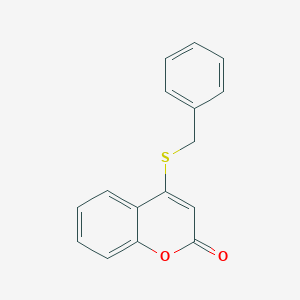 molecular formula C16H12O2S B183847 2H-1-Benzopyran-2-one, 4-[(phenylmethyl)thio]- CAS No. 88369-09-9