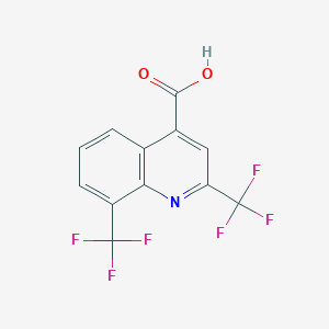 molecular formula C12H5F6NO2 B018386 2,8-双(三氟甲基)喹啉-4-羧酸 CAS No. 35853-50-0