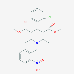 molecular formula C24H23ClN2O6 B183938 Caged Ca2+ channel antagonist CAS No. 154026-67-2
