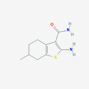 molecular formula C10H14N2OS B183979 2-Amino-6-methyl-4,5,6,7-tetrahydro-1-benzothiophene-3-carboxamide CAS No. 95211-68-0