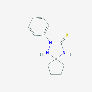 molecular formula C12H15N3S B183987 2-Phenyl-1,2,4-triazaspiro[4.4]nonane-3-thione CAS No. 39263-80-4