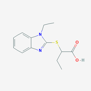 molecular formula C13H16N2O2S B184137 2-(1-Ethyl-1H-benzoimidazol-2-ylsulfanyl)-butyric acid CAS No. 436088-88-9