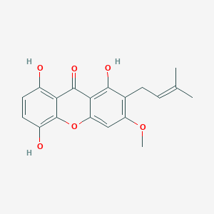 molecular formula C19H18O6 B184138 1,5,8-Trihydroxy-3-methoxy-2-(3-methylbut-2-en-1-yl)-9H-xanthen-9-one CAS No. 110187-11-6
