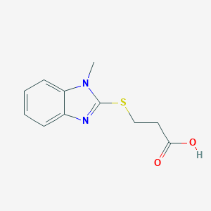 molecular formula C11H12N2O2S B184152 3-(1-Methyl-1H-benzoimidazol-2-ylsulfanyl)-propionic acid CAS No. 342013-63-2