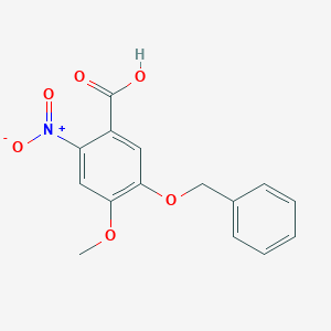 molecular formula C15H13NO6 B184194 5-(苄氧基)-4-甲氧基-2-硝基苯甲酸 CAS No. 60564-37-6